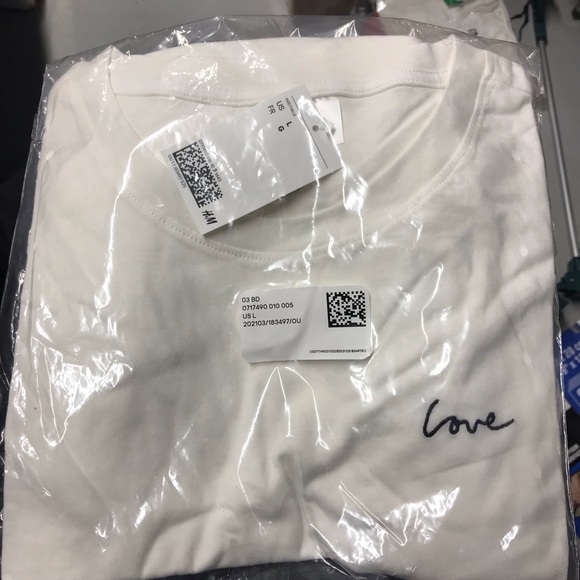 White Jersey tshirt H&M - Picture 1 of 2